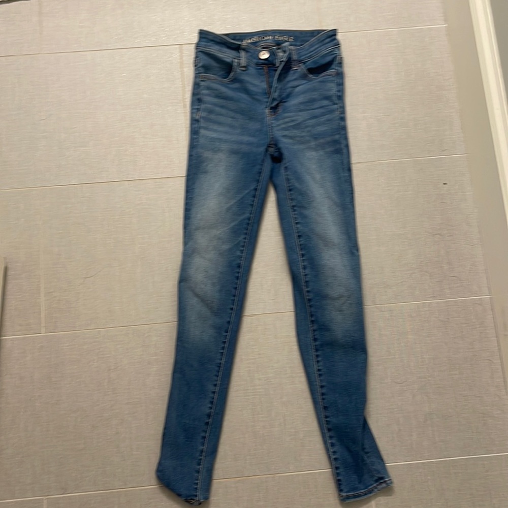 Plain blue american eagle jeans